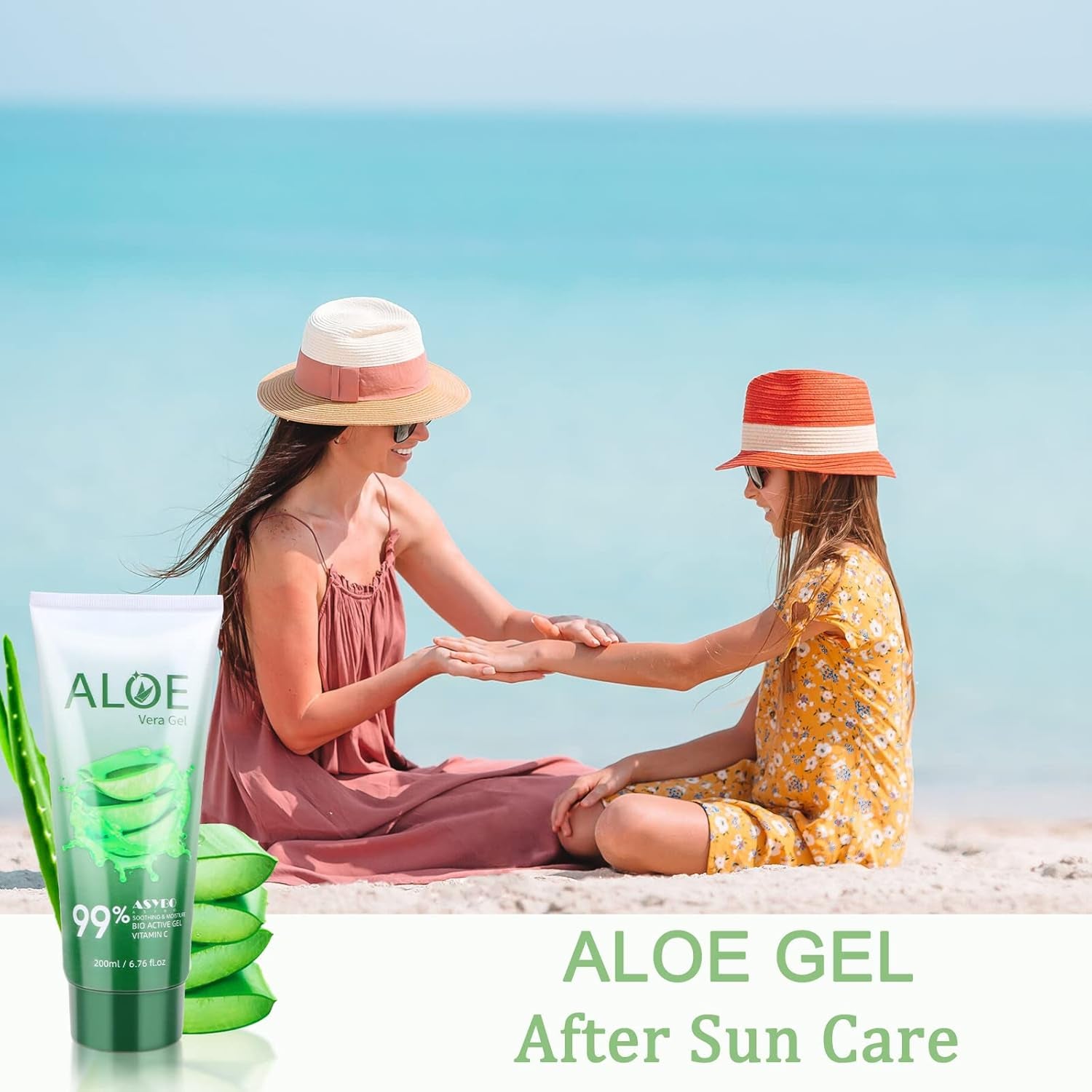 200X2 ML Gel Di Aloe Vera – Idratante Viso E Corpo Di Aloe Vera Pura 99% Organica, Crema Naturale Di Aloe per Pelle Secca, Scottature Solari, Acne, Lenitiva E Idratante
